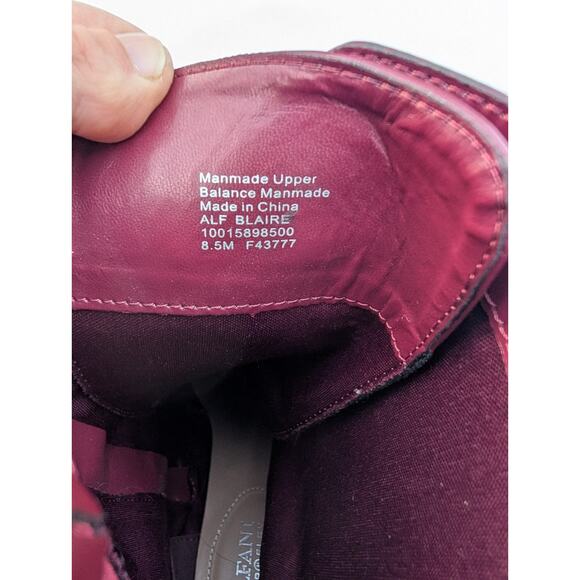 ALFANI WOMENS BLAIR LACE UP LUG SOLE BOOTIES SIZE 8.5M RED WINE SMOOTH - Picture 5 of 6